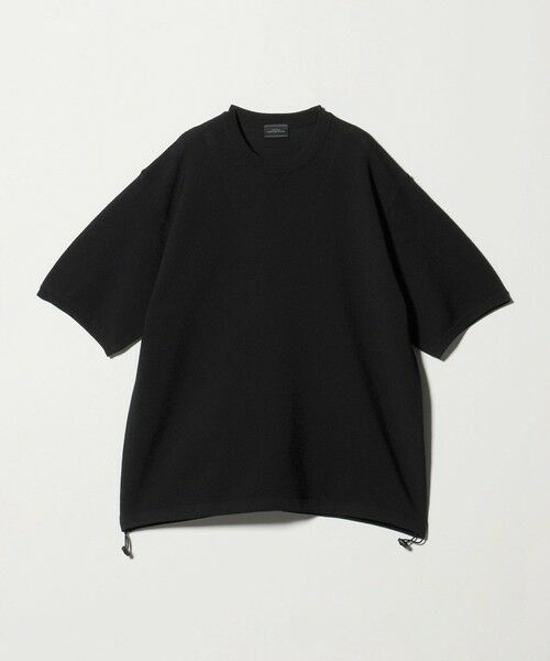 green label relaxing / グリーンレーベル リラクシング Tシャツ | ガーター ドローコード 半袖 クルーネック ニット -ウォッシャブル・UVカット・遮熱- | 詳細3