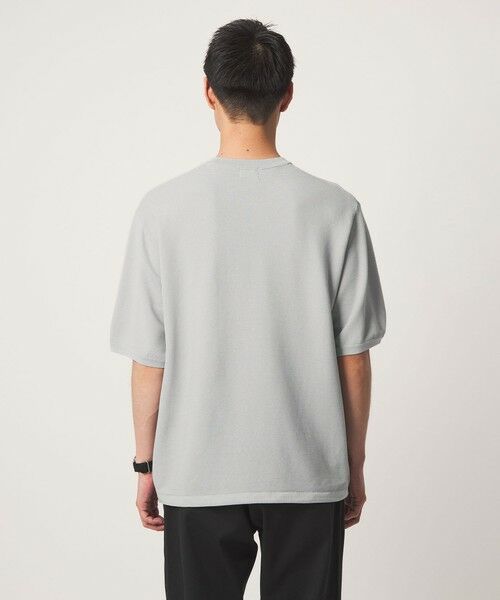 green label relaxing / グリーンレーベル リラクシング Tシャツ | ガーター ドローコード 半袖 クルーネック ニット -ウォッシャブル・UVカット・遮熱- | 詳細12