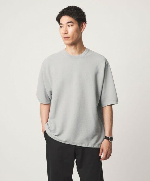 green label relaxing / グリーンレーベル リラクシング Tシャツ | ガーター ドローコード 半袖 クルーネック ニット -ウォッシャブル・UVカット・遮熱- | 詳細8