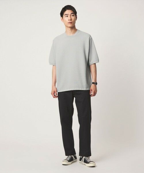 green label relaxing / グリーンレーベル リラクシング Tシャツ | ガーター ドローコード 半袖 クルーネック ニット -ウォッシャブル・UVカット・遮熱- | 詳細9