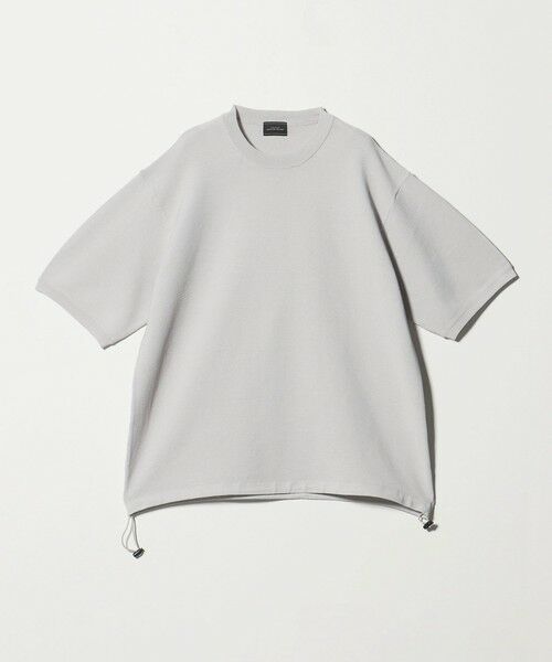 green label relaxing / グリーンレーベル リラクシング Tシャツ | ガーター ドローコード 半袖 クルーネック ニット -ウォッシャブル・UVカット・遮熱- | 詳細4