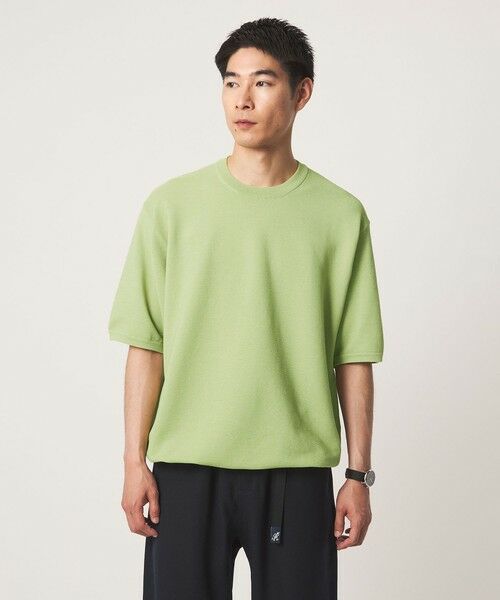 green label relaxing / グリーンレーベル リラクシング Tシャツ | ガーター ドローコード 半袖 クルーネック ニット -ウォッシャブル・UVカット・遮熱- | 詳細16