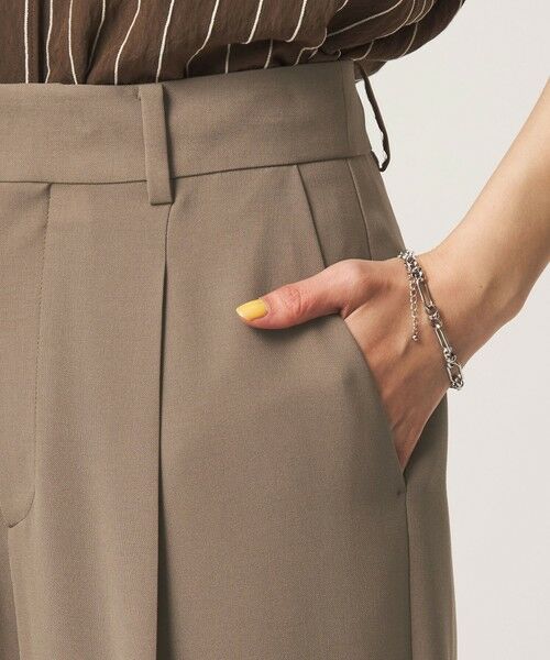 green label relaxing / グリーンレーベル リラクシング スラックス・ドレスパンツ | ［size SHORT/TALLあり］エアシカル タック パンツ 接触冷感 通気性 | 詳細18