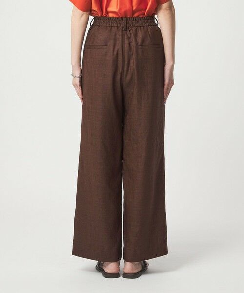 green label relaxing / グリーンレーベル リラクシング スラックス・ドレスパンツ | ［size SHORT/TALLあり］ライト リネンライク タック ワイドパンツ UVカット 通気性 | 詳細17