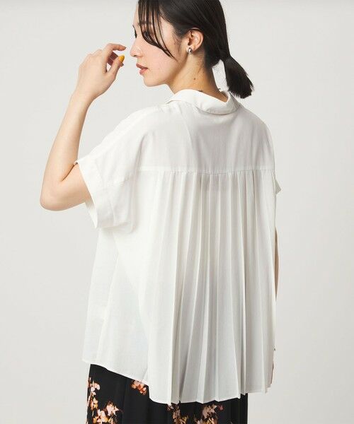 green label relaxing / グリーンレーベル リラクシング シャツ・ブラウス | 【WEB限定】＜at ease＞バック プリーツ ブラウス UVカット 通気性 | 詳細1