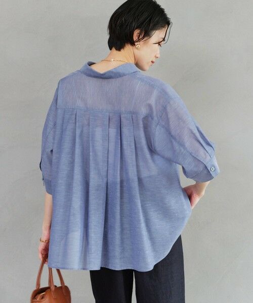 green label relaxing / グリーンレーベル リラクシング シャツ・ブラウス | アキハ バック タック シャツ(COBALT)