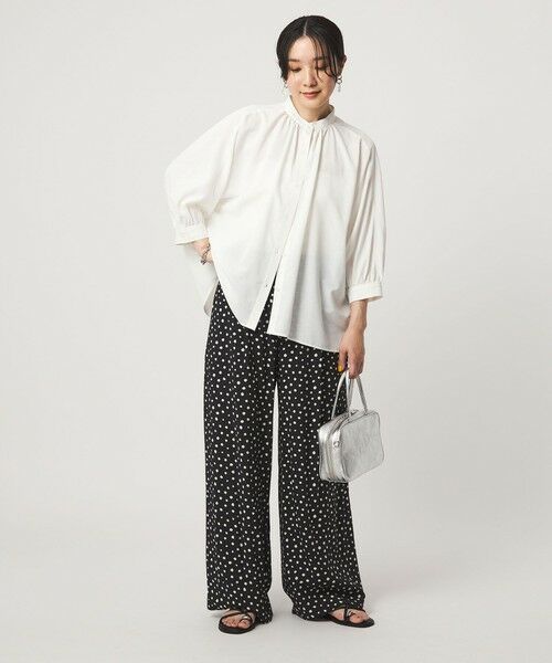 green label relaxing / グリーンレーベル リラクシング シャツ・ブラウス | 【WEB限定】＜at ease＞ノーカラー ギャザー ブラウス UVカット 通気性 | 詳細5