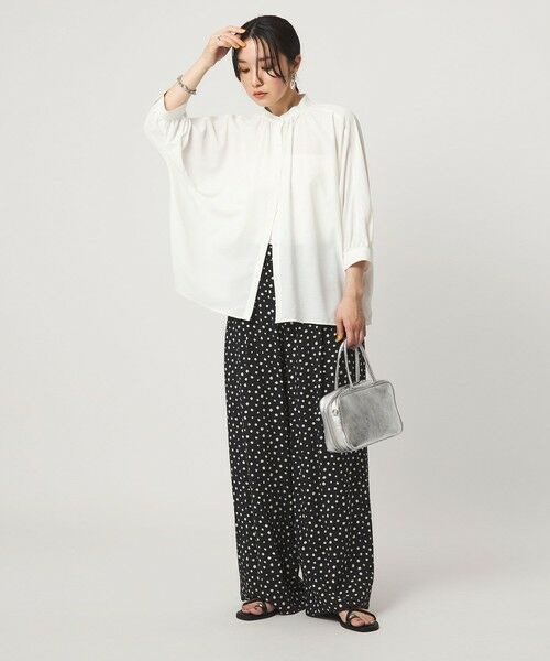 green label relaxing / グリーンレーベル リラクシング シャツ・ブラウス | 【WEB限定】＜at ease＞ノーカラー ギャザー ブラウス UVカット 通気性 | 詳細6