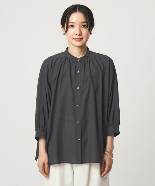 green label relaxing / グリーンレーベル リラクシング シャツ・ブラウス | 【WEB限定】＜at ease＞ノーカラー ギャザー ブラウス UVカット 通気性 | 詳細17