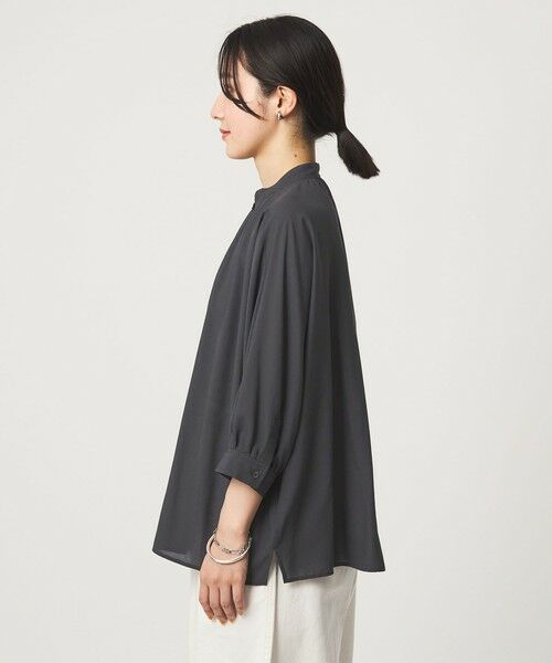 green label relaxing / グリーンレーベル リラクシング シャツ・ブラウス | 【WEB限定】＜at ease＞ノーカラー ギャザー ブラウス UVカット 通気性 | 詳細18