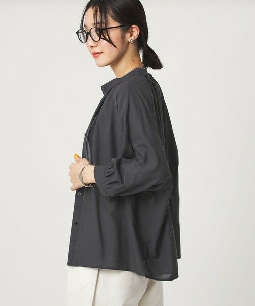 green label relaxing / グリーンレーベル リラクシング シャツ・ブラウス | 【WEB限定】＜at ease＞ノーカラー ギャザー ブラウス UVカット 通気性 | 詳細11