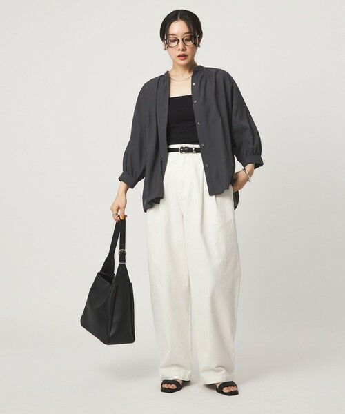 green label relaxing / グリーンレーベル リラクシング シャツ・ブラウス | 【WEB限定】＜at ease＞ノーカラー ギャザー ブラウス UVカット 通気性 | 詳細14