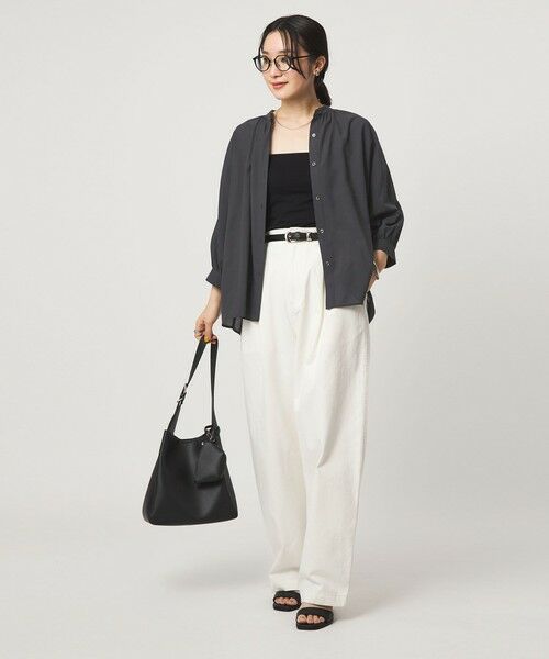 green label relaxing / グリーンレーベル リラクシング シャツ・ブラウス | 【WEB限定】＜at ease＞ノーカラー ギャザー ブラウス UVカット 通気性 | 詳細15