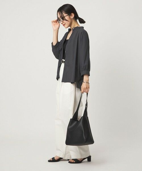 green label relaxing / グリーンレーベル リラクシング シャツ・ブラウス | 【WEB限定】＜at ease＞ノーカラー ギャザー ブラウス UVカット 通気性 | 詳細16