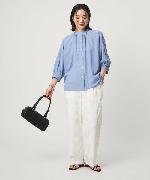 green label relaxing / グリーンレーベル リラクシング シャツ・ブラウス | 【WEB限定】＜at ease＞ノーカラー ギャザー ブラウス UVカット 通気性 | 詳細26