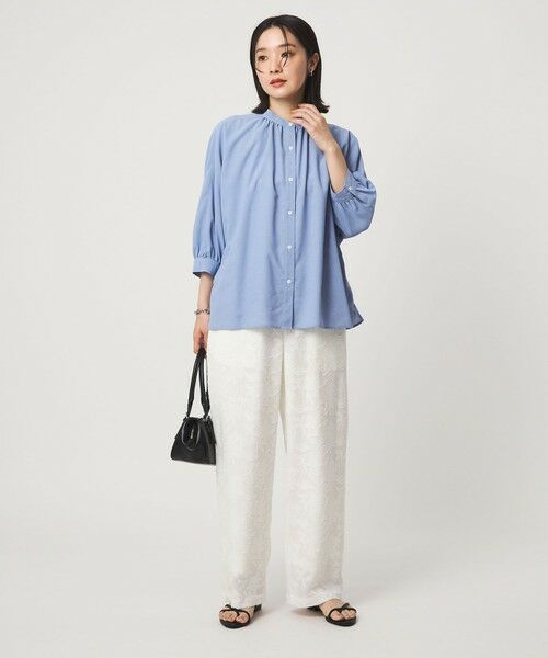green label relaxing / グリーンレーベル リラクシング シャツ・ブラウス | 【WEB限定】＜at ease＞ノーカラー ギャザー ブラウス UVカット 通気性 | 詳細27