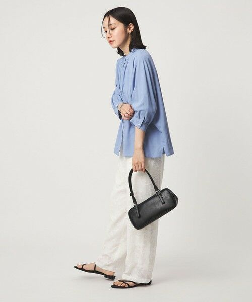 green label relaxing / グリーンレーベル リラクシング シャツ・ブラウス | 【WEB限定】＜at ease＞ノーカラー ギャザー ブラウス UVカット 通気性 | 詳細28