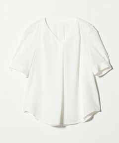 green label relaxing / グリーンレーベル リラクシング シャツ・ブラウス | Vネック ショートスリーブ ブラウス マシンウォッシャブル