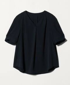 green label relaxing / グリーンレーベル リラクシング シャツ・ブラウス | Vネック ショートスリーブ ブラウス マシンウォッシャブル