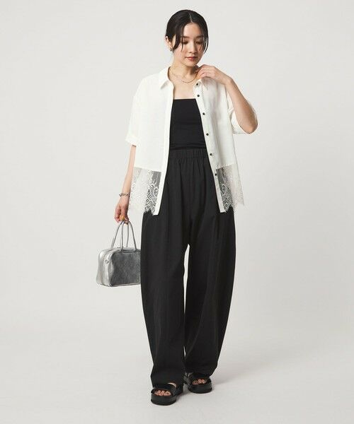 green label relaxing / グリーンレーベル リラクシング シャツ・ブラウス | 【WEB限定】＜at ease＞スソ レース ブラウス UVカット 通気性 | 詳細4