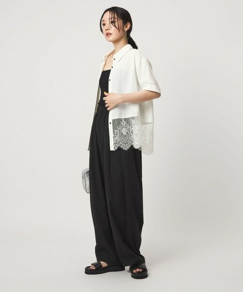 green label relaxing / グリーンレーベル リラクシング シャツ・ブラウス | 【WEB限定】＜at ease＞スソ レース ブラウス UVカット 通気性 | 詳細5