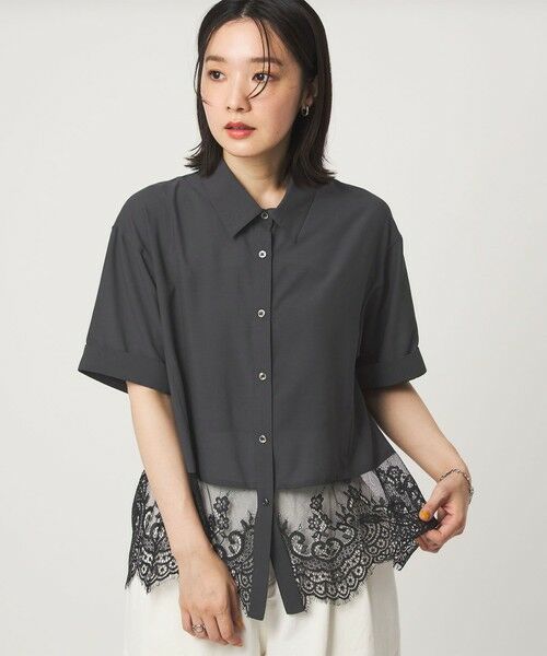 green label relaxing / グリーンレーベル リラクシング シャツ・ブラウス | 【WEB限定】＜at ease＞スソ レース ブラウス UVカット 通気性 | 詳細8