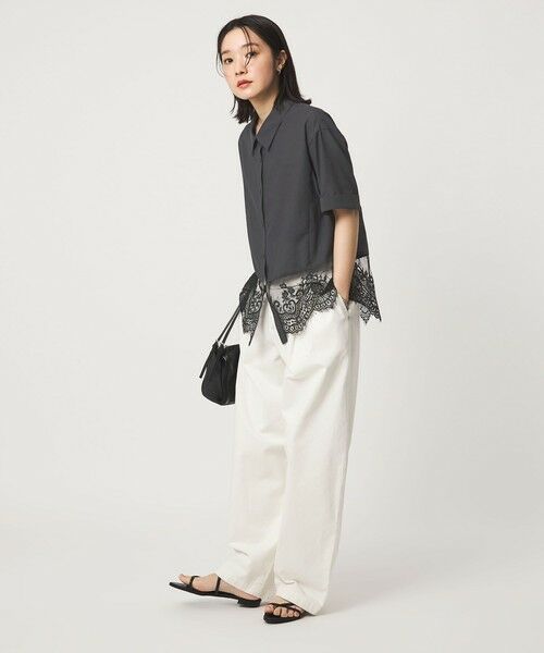green label relaxing / グリーンレーベル リラクシング シャツ・ブラウス | 【WEB限定】＜at ease＞スソ レース ブラウス UVカット 通気性 | 詳細10