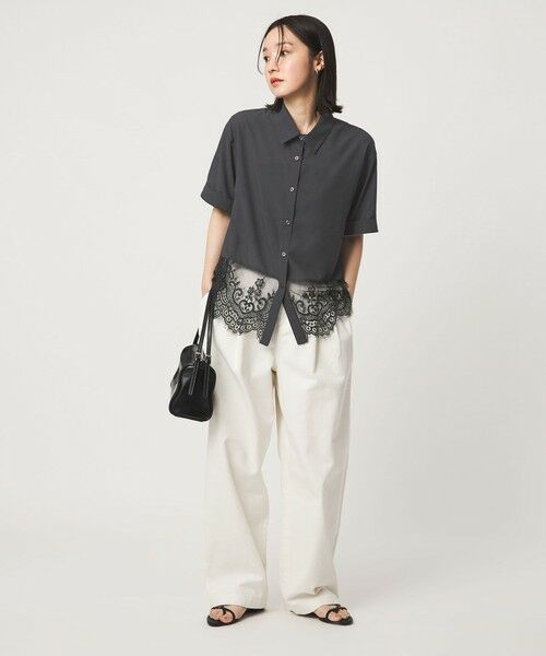 green label relaxing / グリーンレーベル リラクシング シャツ・ブラウス | 【WEB限定】＜at ease＞スソ レース ブラウス UVカット 通気性 | 詳細11