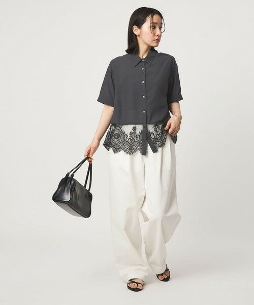 green label relaxing / グリーンレーベル リラクシング シャツ・ブラウス | 【WEB限定】＜at ease＞スソ レース ブラウス UVカット 通気性 | 詳細12