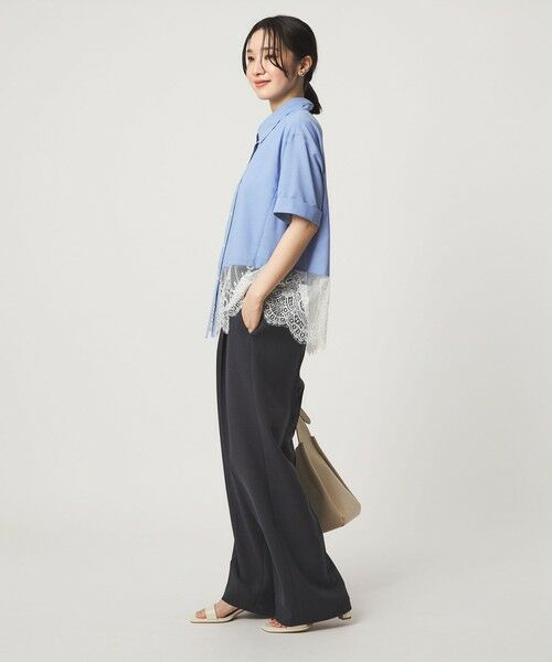 green label relaxing / グリーンレーベル リラクシング シャツ・ブラウス | 【WEB限定】＜at ease＞スソ レース ブラウス UVカット 通気性 | 詳細22