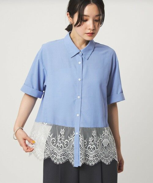 green label relaxing / グリーンレーベル リラクシング シャツ・ブラウス | 【WEB限定】＜at ease＞スソ レース ブラウス UVカット 通気性 | 詳細16