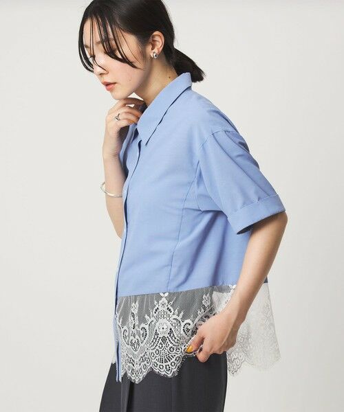 green label relaxing / グリーンレーベル リラクシング シャツ・ブラウス | 【WEB限定】＜at ease＞スソ レース ブラウス UVカット 通気性 | 詳細18