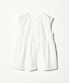 green label relaxing / グリーンレーベル リラクシング シャツ・ブラウス | フロント フリル ノースリーブ ブラウス