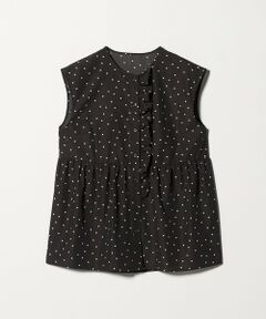 green label relaxing / グリーンレーベル リラクシング シャツ・ブラウス | フロント フリル ノースリーブ ブラウス