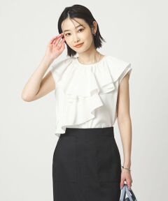 green label relaxing / グリーンレーベル リラクシング カットソー | ランダム フリル ドッキング カットソー 接触冷感