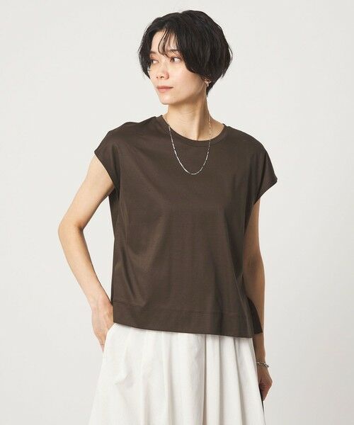 green label relaxing / グリーンレーベル リラクシング Tシャツ | フォルム Tシャツ 汗染み防止(DK.BROWN)