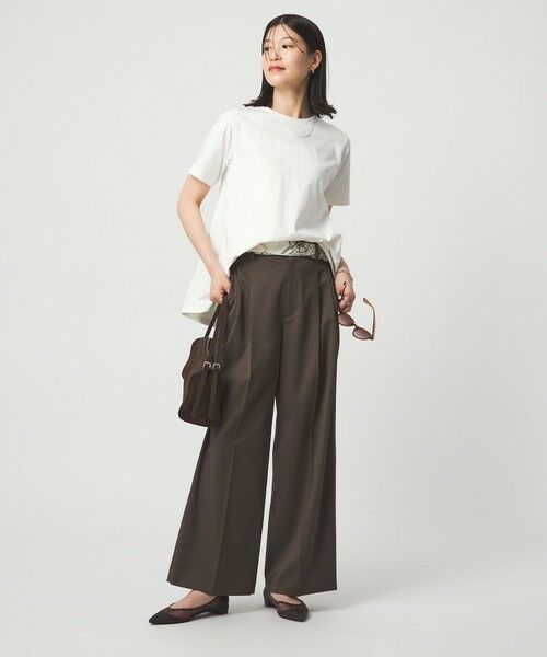 green label relaxing / グリーンレーベル リラクシング カットソー | 【WEB限定】＜at ease＞バック フレア カットソー  接触冷感 UVカット 遮熱 | 詳細4