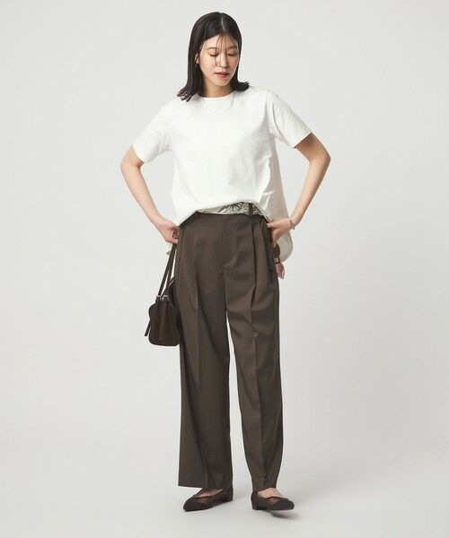 green label relaxing / グリーンレーベル リラクシング カットソー | 【WEB限定】＜at ease＞バック フレア カットソー  接触冷感 UVカット 遮熱 | 詳細5