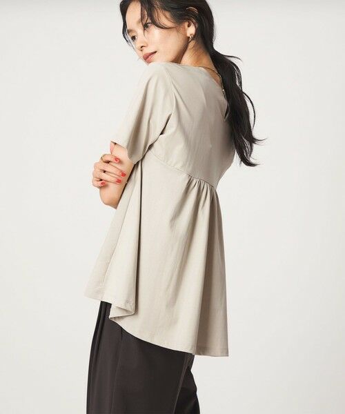 green label relaxing / グリーンレーベル リラクシング カットソー | 【WEB限定】＜at ease＞バック フレア カットソー  接触冷感 UVカット 遮熱 | 詳細14