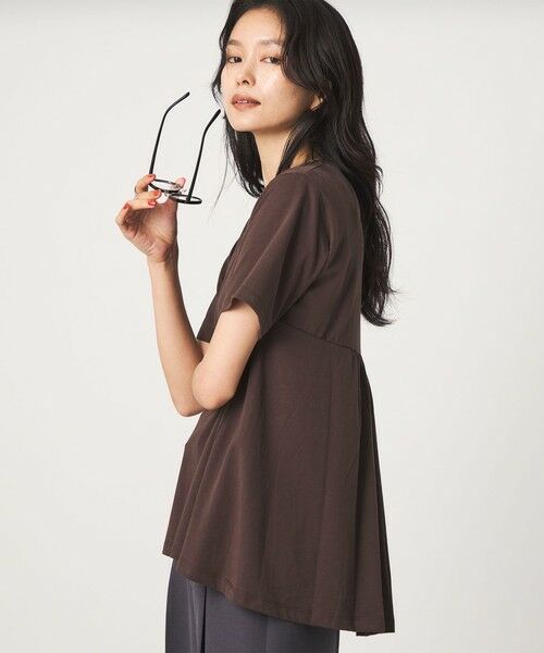 green label relaxing / グリーンレーベル リラクシング カットソー | 【WEB限定】＜at ease＞バック フレア カットソー  接触冷感 UVカット 遮熱 | 詳細19