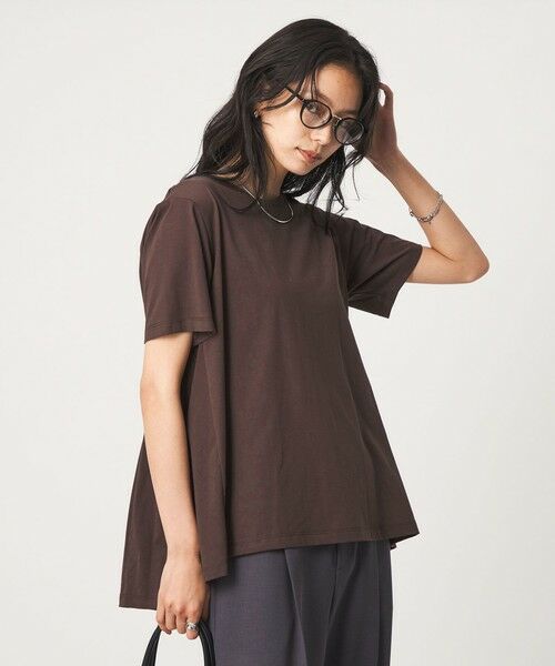 green label relaxing / グリーンレーベル リラクシング カットソー | 【WEB限定】＜at ease＞バック フレア カットソー  接触冷感 UVカット 遮熱 | 詳細20