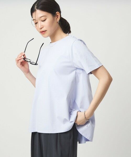 green label relaxing / グリーンレーベル リラクシング カットソー | 【WEB限定】＜at ease＞バック フレア カットソー  接触冷感 UVカット 遮熱 | 詳細18