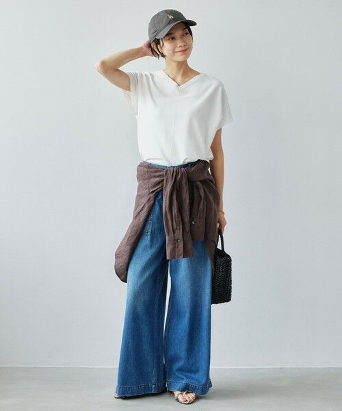 green label relaxing / グリーンレーベル リラクシング ニット・セーター | Vネック プルオーバー ニット ウォッシャブル 接触冷感 UVカット | 詳細6