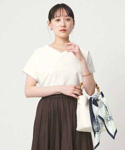 green label relaxing / グリーンレーベル リラクシング ニット・セーター | Vネック プルオーバー ニット ウォッシャブル 接触冷感 UVカット | 詳細1