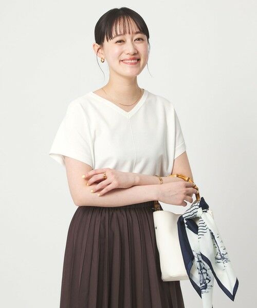 green label relaxing / グリーンレーベル リラクシング ニット・セーター | Vネック プルオーバー ニット ウォッシャブル 接触冷感 UVカット | 詳細2