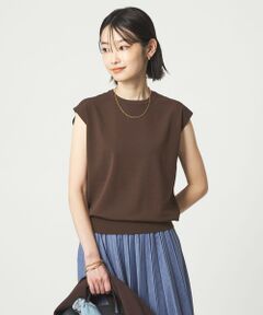 green label relaxing / グリーンレーベル リラクシング ニット・セーター | フレンチスリーブ ニット ウォッシャブル 接触冷感 UVカット