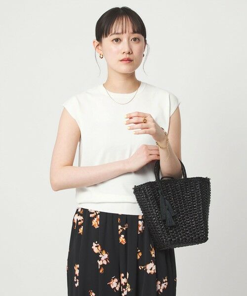 green label relaxing / グリーンレーベル リラクシング ニット・セーター | フレンチスリーブ ニット ウォッシャブル 接触冷感 UVカット | 詳細2