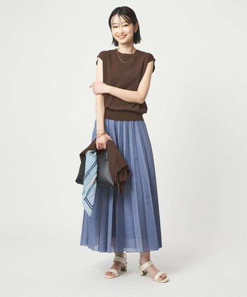green label relaxing / グリーンレーベル リラクシング ニット・セーター | フレンチスリーブ ニット ウォッシャブル 接触冷感 UVカット | 詳細11