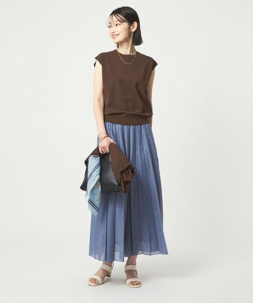 green label relaxing / グリーンレーベル リラクシング ニット・セーター | フレンチスリーブ ニット ウォッシャブル 接触冷感 UVカット | 詳細12