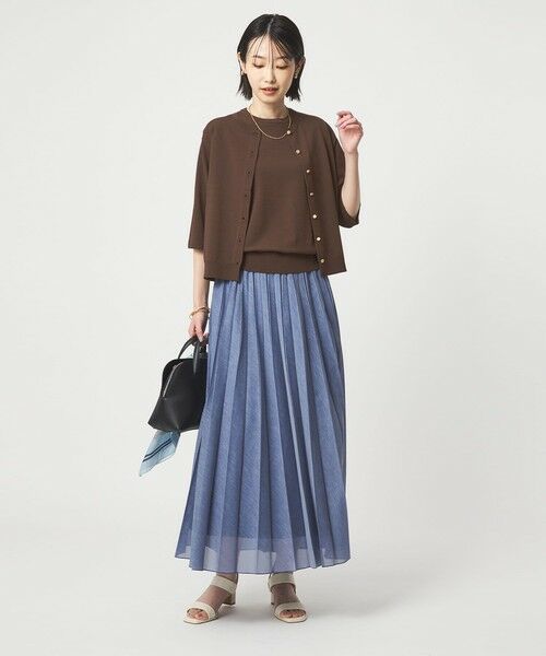 green label relaxing / グリーンレーベル リラクシング ニット・セーター | フレンチスリーブ ニット ウォッシャブル 接触冷感 UVカット | 詳細13